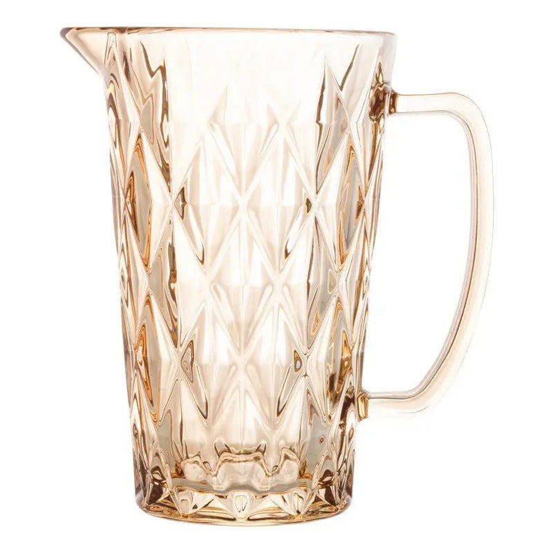 Jarra De Vidro Lyor Ambar Diamond Para Água Suco Vinho 1l