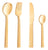 Faqueiro 16 Peças Lyor Athenas De Aço Inox Dourado Azul