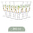 6 Taças De Cristal Verde 240ml Palm Hand Painting - Lyor