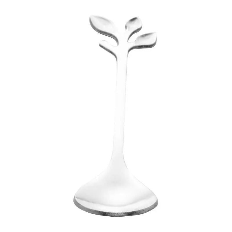 4 Colheres De Chá Lyor Leaves Prata De Aço Inox Prateado