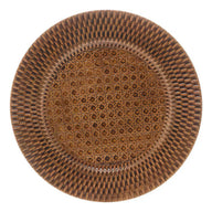 Sousplat Royal Decor Textura Rattan Marrom 33 Cm - Cada Marrom 33 Cm