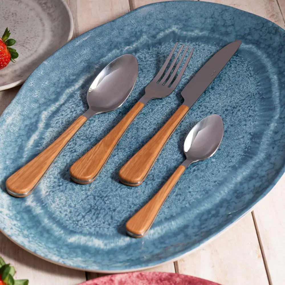 6 Garfos Para Mesa Wolff Amadeirado 21cm