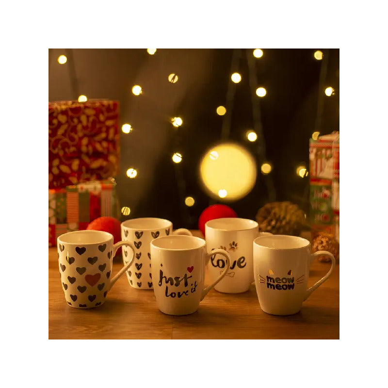 Caneca De Porcelana Cute Hearts 350ml - Lyor