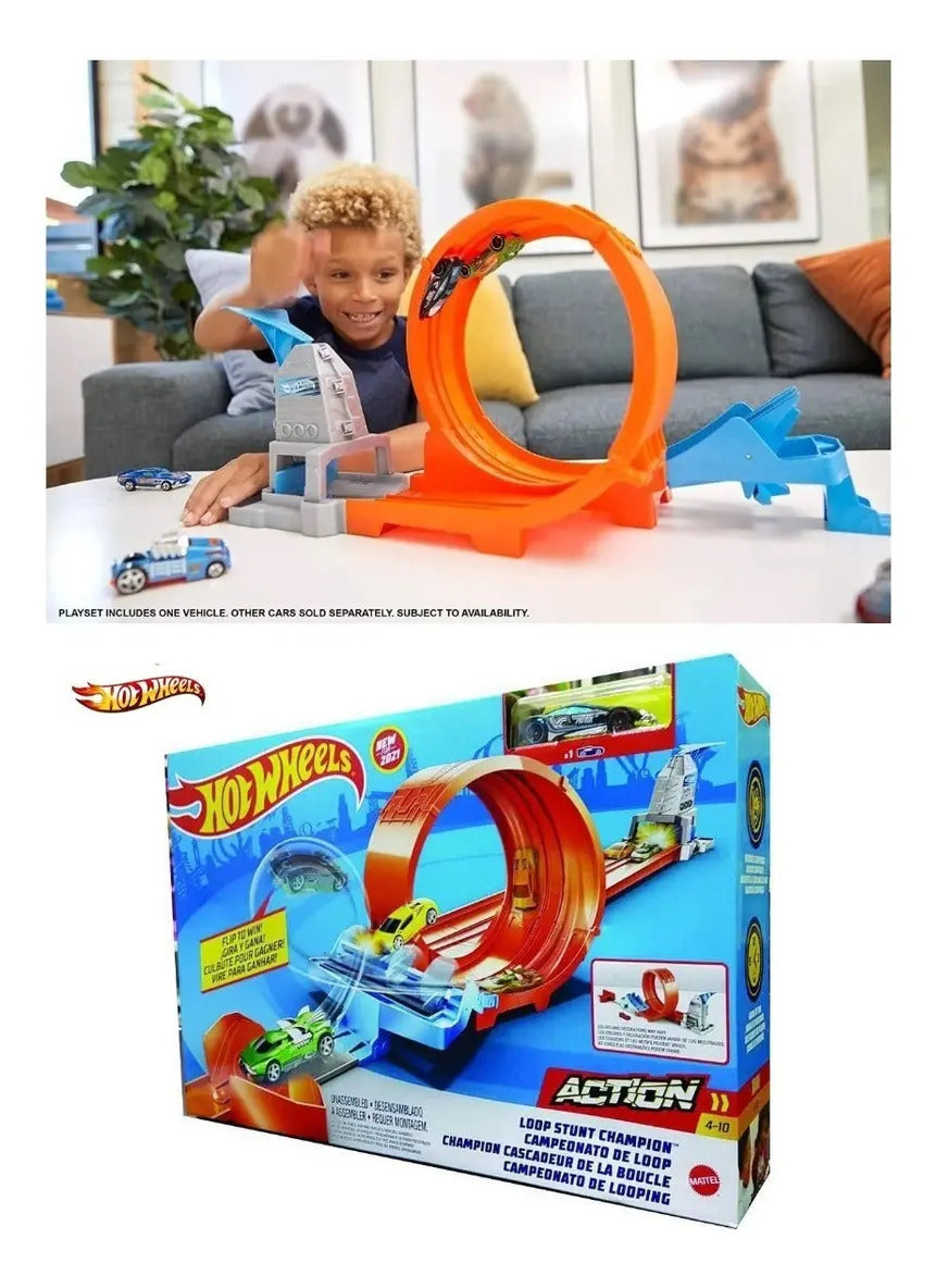 Hot Wheels Pista Campeonato De Looping Gvt13 Mattel Campeonato De Looping