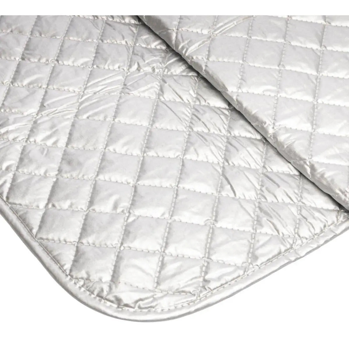 Tapete Para Passar Roupas Térmico Dobrável Não Gruda 85x46cm Xadrez Prateado