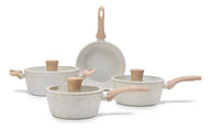 Jogo De Panelas Brinox 4814/100 Indução Ceramic Life Sirius Kit 4 Un Cor Vanilla