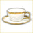 Xícara De Café 90ml Dubai Branco Dourado Gold Luxo Wolff Branco Design Martelado