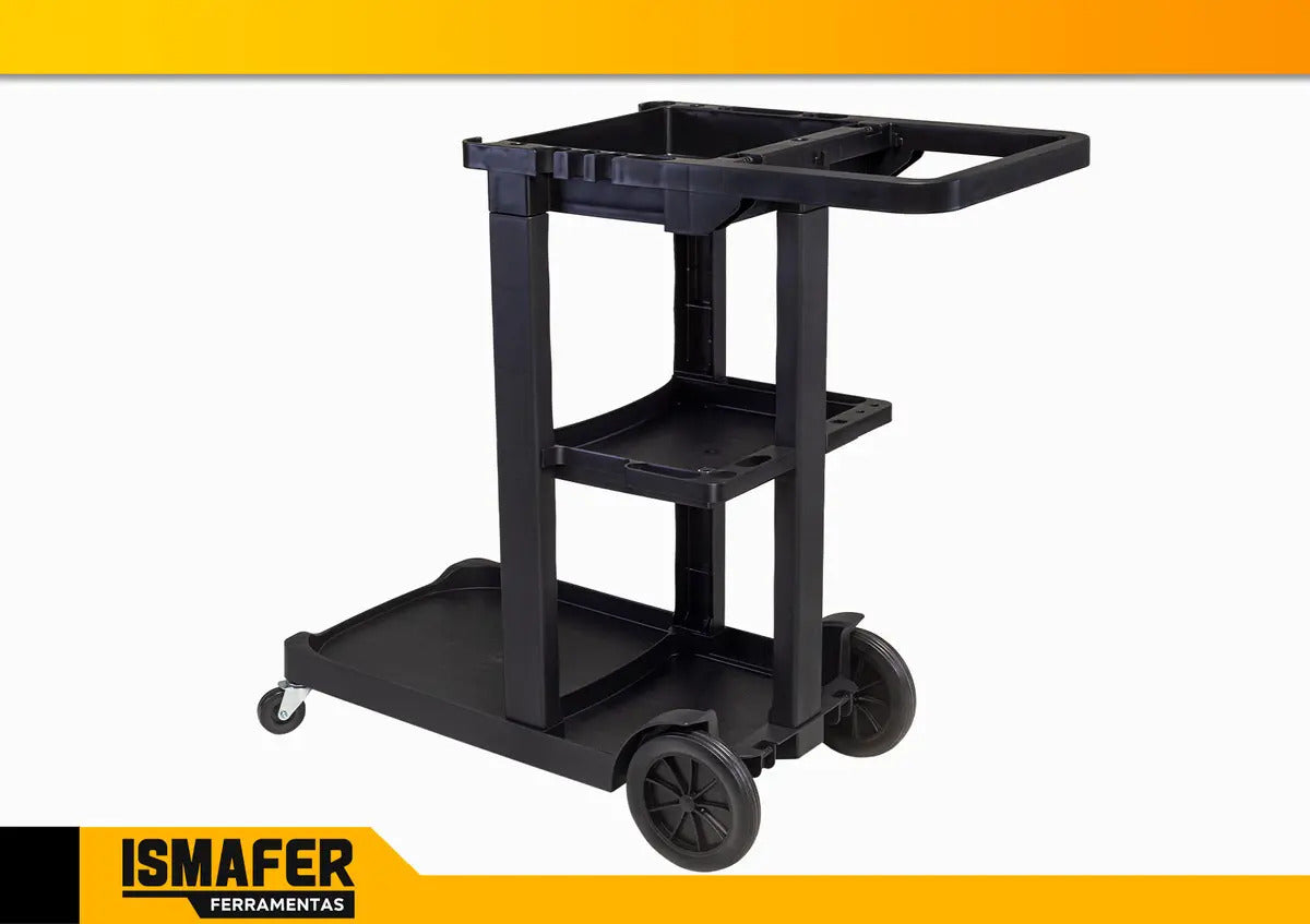 Carro De Limpeza Multifuncional Com Saco Coletor Perfect Preto