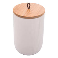 Potiche Pote De Cerâmica  Lines 12,5cm Lyor Cor Branco Branco