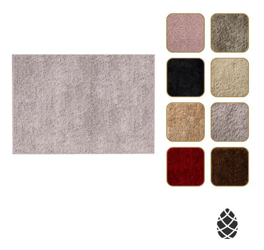 Tapete 200x250 Sala Quarto Jolitex Pelo Baixo Antiderrapante Vip 200x250 Palha