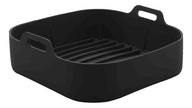 Forma Forro Quadrada Para Air Fryer Preta 16cm Silicone Lyor