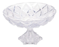 Centro De Mesa Com Pé Deli Diamond De Cristal 32,5cm - Lyor Transparente