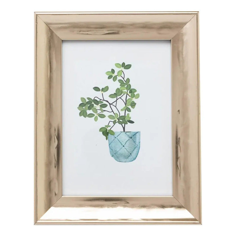 Porta-retrato Wolff Nobreza 13cm X 18cm Dourado Poliestireno Liso