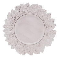 Sousplat Lyor Garden Leaf De Plástico Branco 35cm