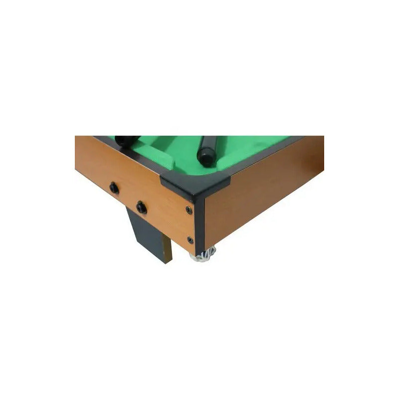 Mini Mesa De Sinuca Bilhar Snooker Portátil Tacos Bola 64 Cm Verde
