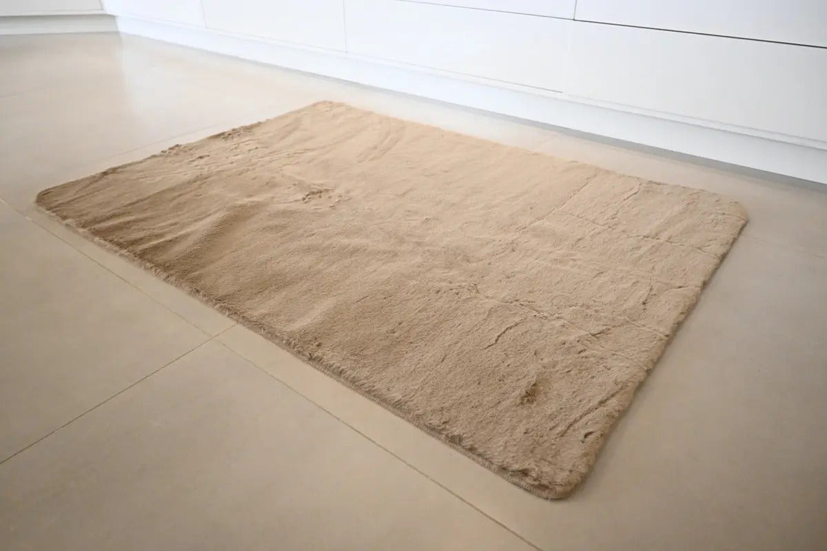 Tapete Felpudo Pelinho Fofo Jolitex Sala 200x250cm Bege Antiderrapante 2.5 M 2 M