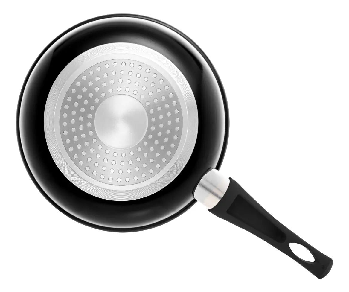 Frigideira De Indução Em Alumínio Com Revestimento Cerâmico Grande Indução Chef Pro Vermelha 24cm Lyor Vermelho