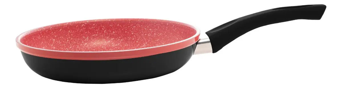 Frigideira De Indução Em Alumínio Com Revestimento Cerâmico Grande Indução Chef Pro Vermelha 24cm Lyor Vermelho
