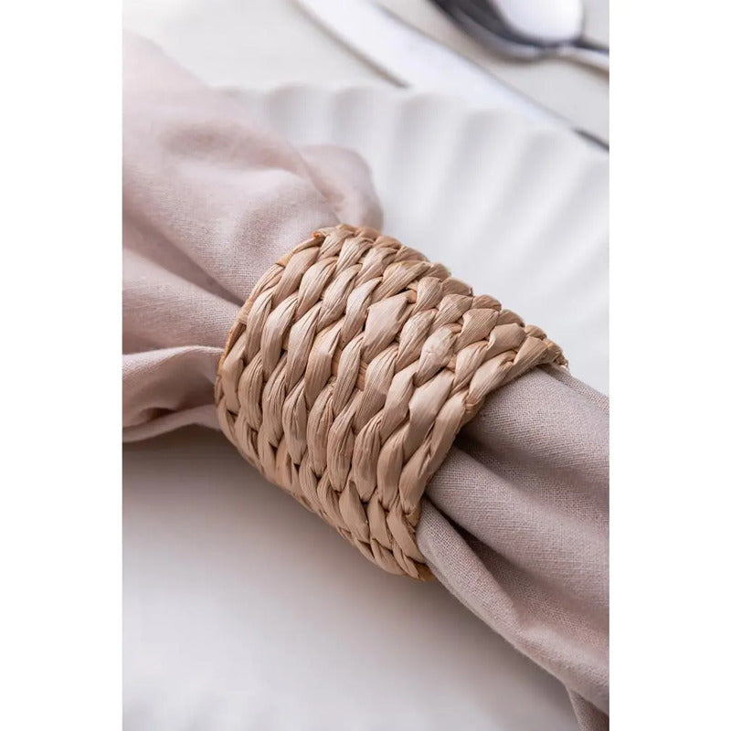 4 Anéis Para Guardanapos Wolff 5cm X 5cm Fibra Natural Natural