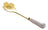 4 Colheres Wolff Flowers De Aço Inox Dourado/branco Branco Com Dourado