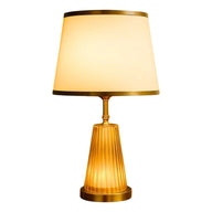 Abajur Luminaria De Mesa - Luz Led Y888 Dourado Bege 127/220v