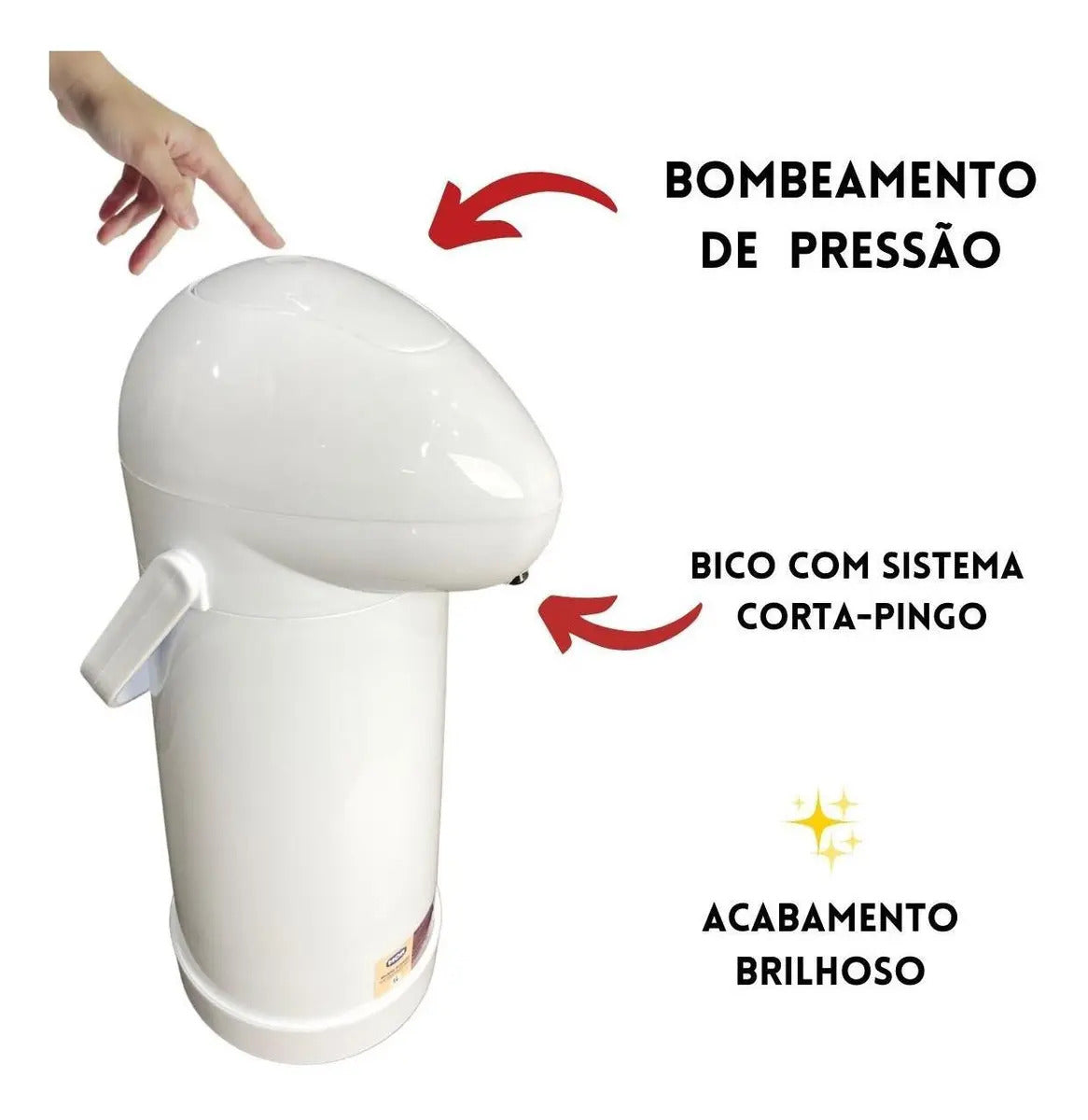 Termo Mor Nobile Inox 1l Branco Branco