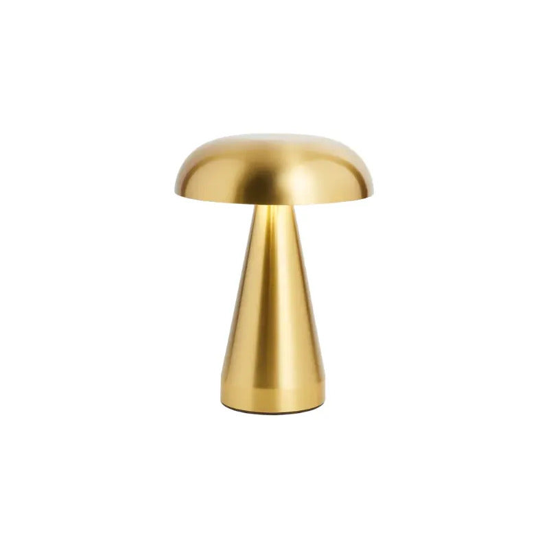 Luminária De Mesa Led 3 Tons Dourada Usb Mushroom Dourado-escuro 220v