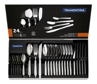 Jogo Talheres Faqueiro Búzios Aço Inox 24 Peças Tramontina Inox