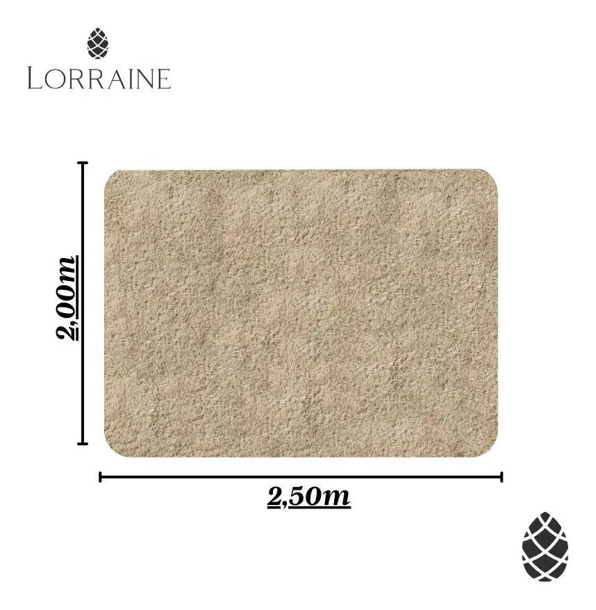 Tapete 200x250 Sala Quarto Jolitex Pelo Baixo Antiderrapante Vip 200x250 Palha