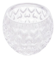 Porta Vela De Cristal Coração 9,5cm X 7,5cm - Lyor
