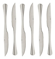 6 Facas Para Churrasco Lyor Positano De Aço Inox 23cm Dourado