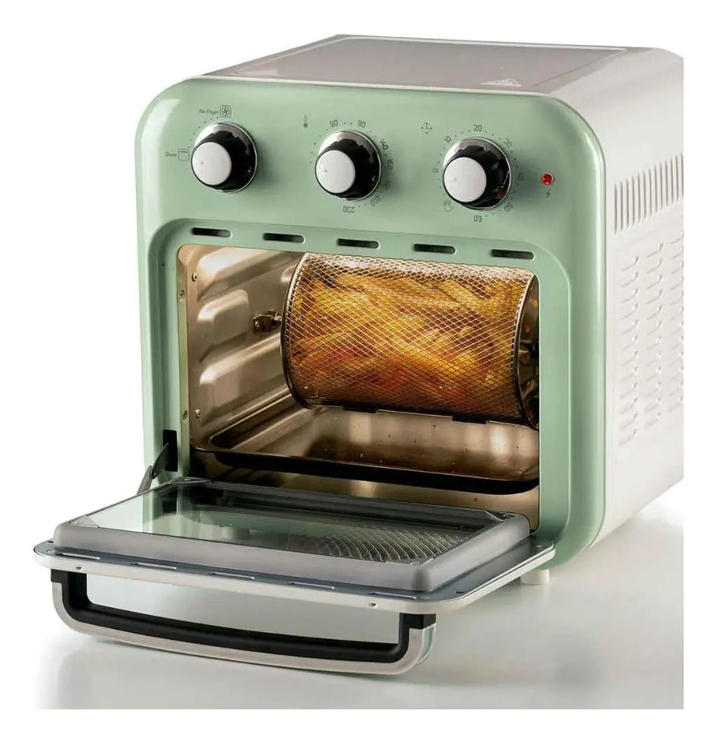 Fritadeira Airfryer Oven Ariete Vintage Verde 16l 1200w 220v Verde-claro 220v
