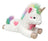 Pelúcia Unicórnio Star Bebê Com Luzes Sons 46cm Grande Buba Cor Branco Cinza-escuro