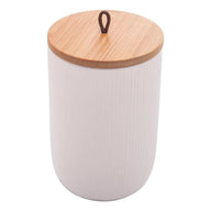 Potiche Lyor Lines De Ceramica Branco 10cm X 10cm X 15cm Branco