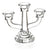 Candelabro Vidro Sodo-cálcico P/3 Velas 15x7x13cm Cor Transparente