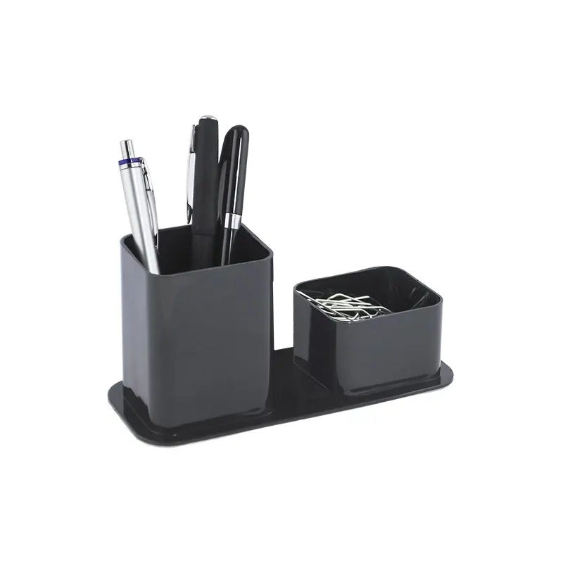 Porta Canetas E Clips Duplo Dellocolor Cor Preto