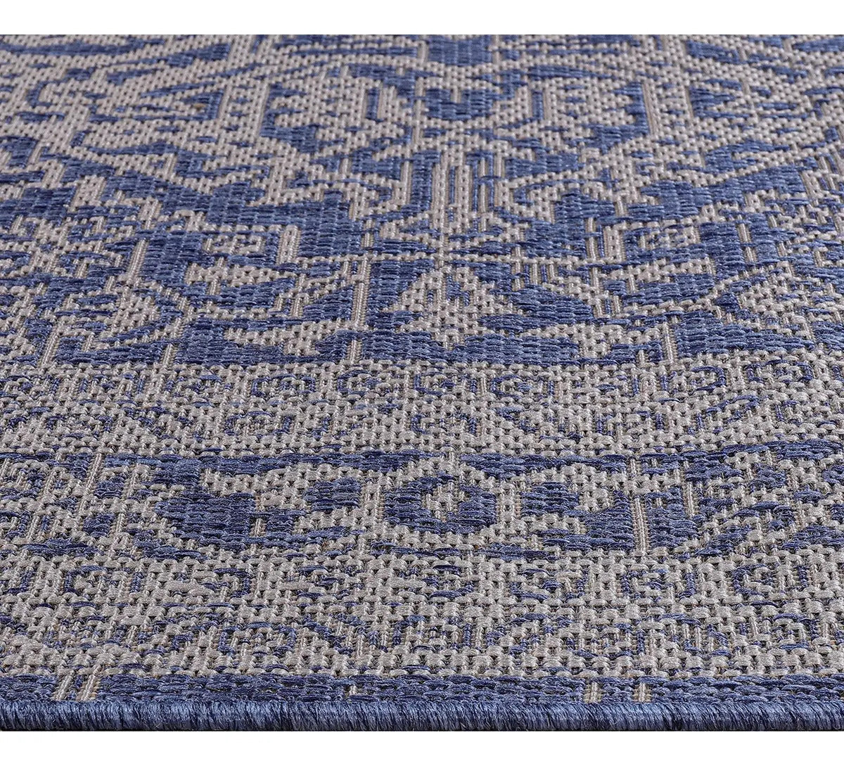 Tapete Sisalis Para Area Interna E Externa 250x300cm 3 M 2.5 M Classic Azul Marfim