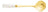 4 Colheres Wolff Flowers De Aço Inox Dourado/branco Branco Com Dourado