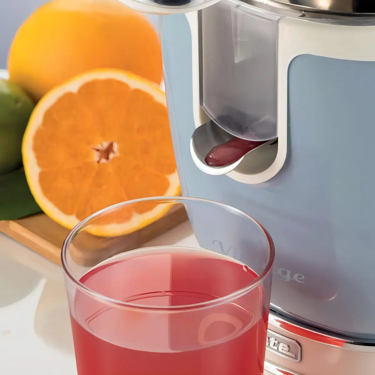 Espremedor De Frutas Ariete 413 Vintage Azul 85w 220v