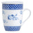 Caneca De Porcelana Super White Com Tampa E Filtro Elsa Azul Branco