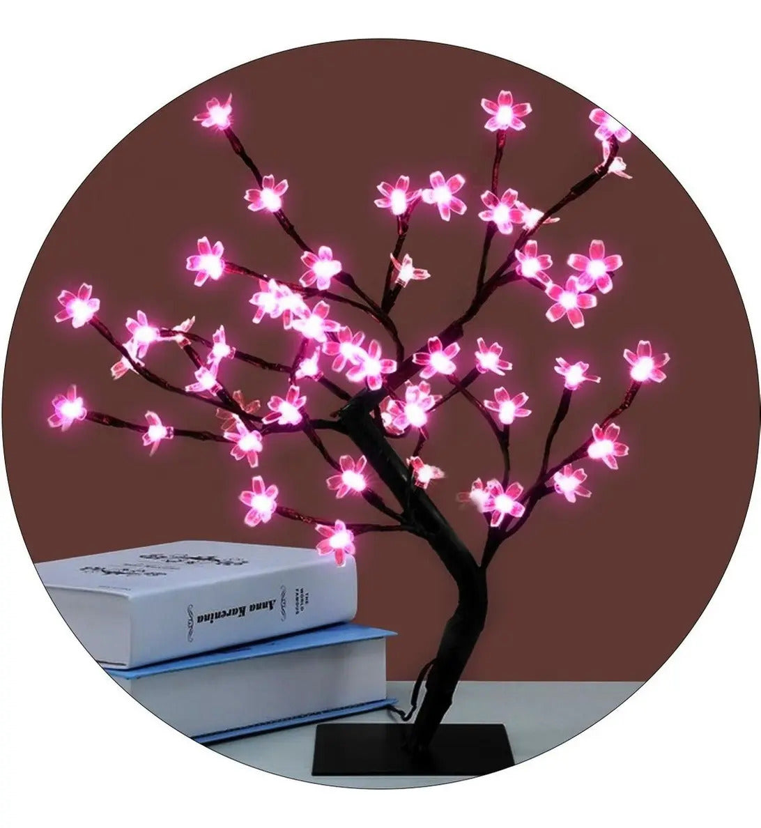 Luminária Árvore Cerejeira 60 Leds Enfeite Natal Rosa 220v Rosa 220v
