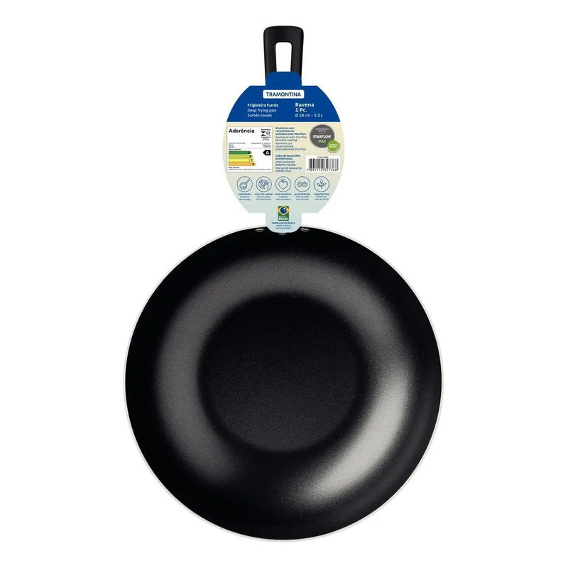 Frigideira Funda Tramontina Em Alumínio Com Revestimento Interno Antiaderente Starflon Max 28 Cm 3,3 L