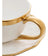 Xícara De Café 90ml Dubai Branco Dourado Gold Luxo Wolff Branco Design Martelado