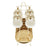 Conjunto 6 Xícaras C Pires E Suporte Dourado 90ml - Wolff Dourado-escuro Liso