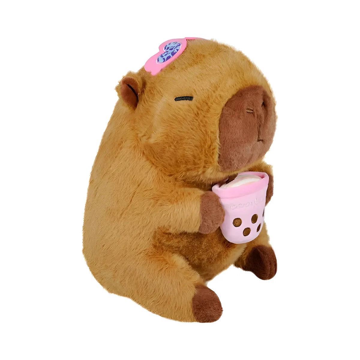 Pelúcia Capivara Moda Praia 35cm - Presente Bubble Tea