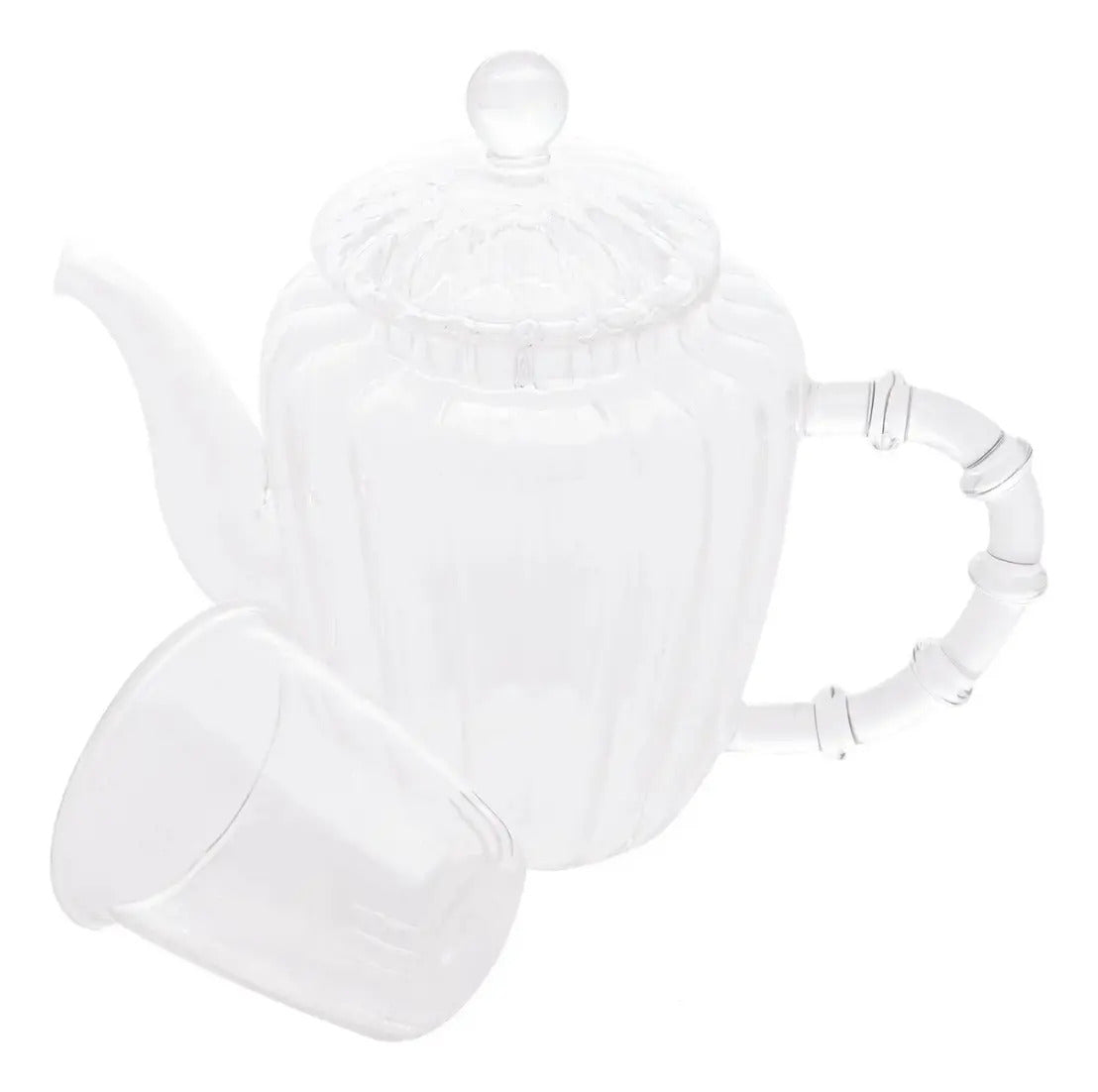 Chaleira De Vidro Borossilicato Classic 600ml Lyor Branco