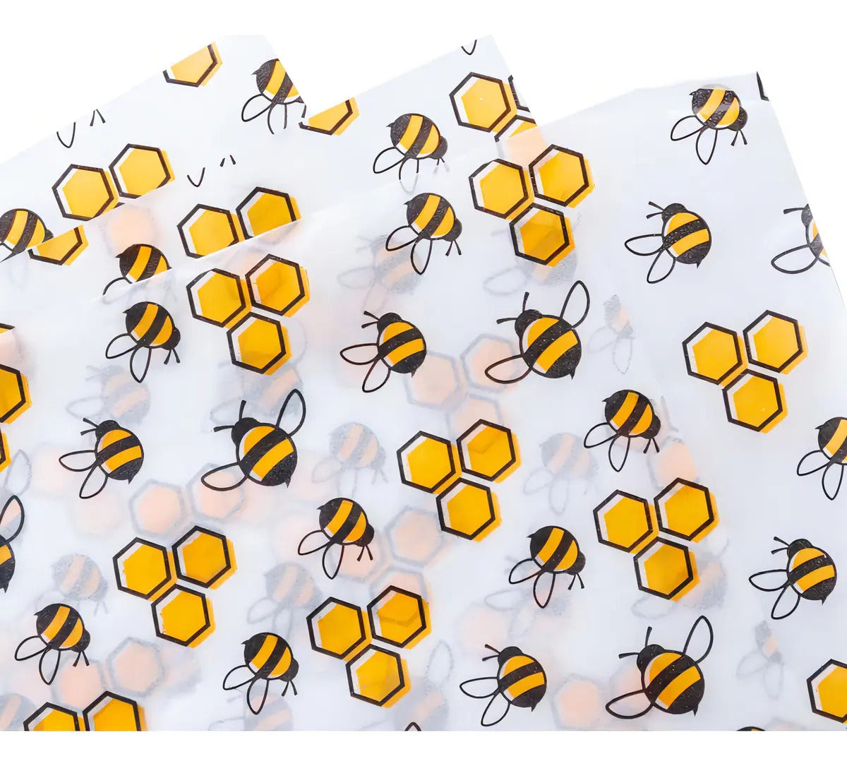 50 Unidades De Papel Manteiga Lyor Emtampado Bee 24,5cm