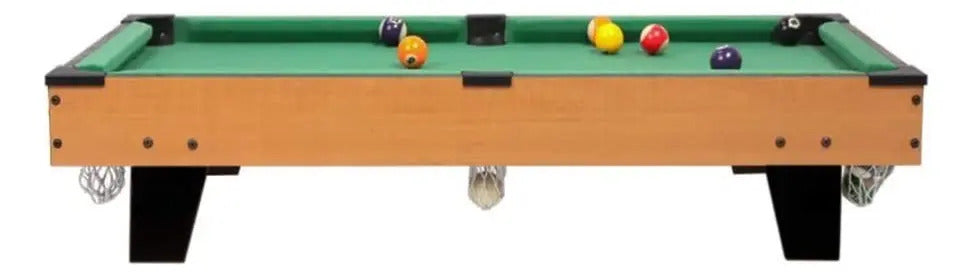Mini Mesa De Sinuca Bilhar Snooker Portátil Tacos Bola 64 Cm Verde