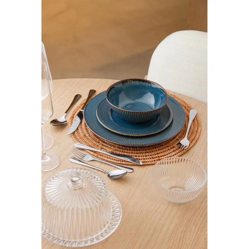 Conjunto 6 Garfos Para Mesas De Aço Inox Positano 20cm Lyor Cor Do Punho Prateado