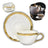 Xícara De Café 90ml Dubai Branco Dourado Gold Luxo Wolff Branco Design Martelado
